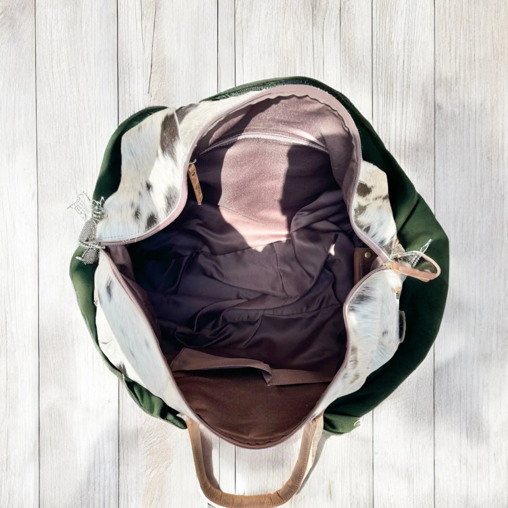 Ace checker/cowhide duffle bag