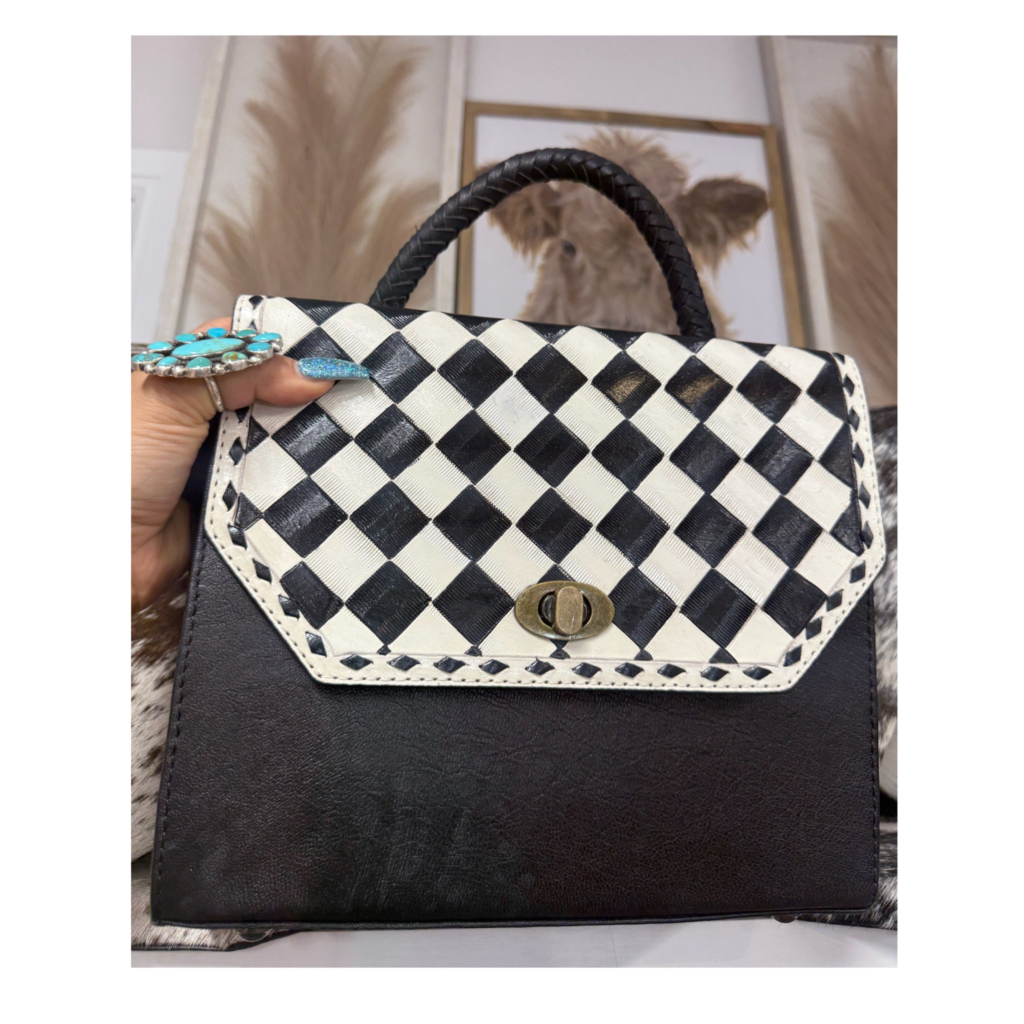 Checkered purse