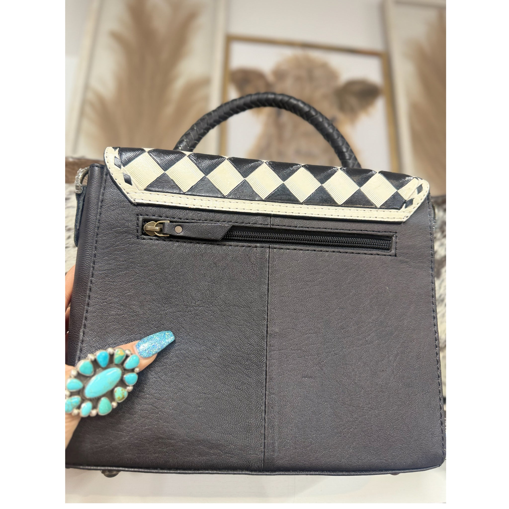 Checkered purse