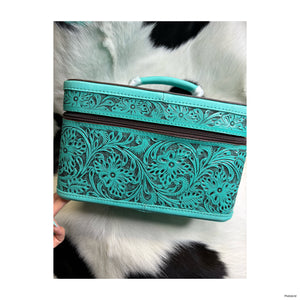 Turquoise tooled jewelry box