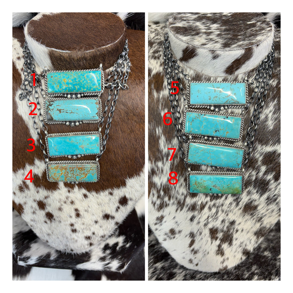Big xl genuine turquoise native made sterling silver