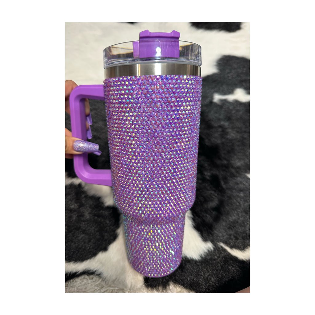 Lavender 40oz bling cup
