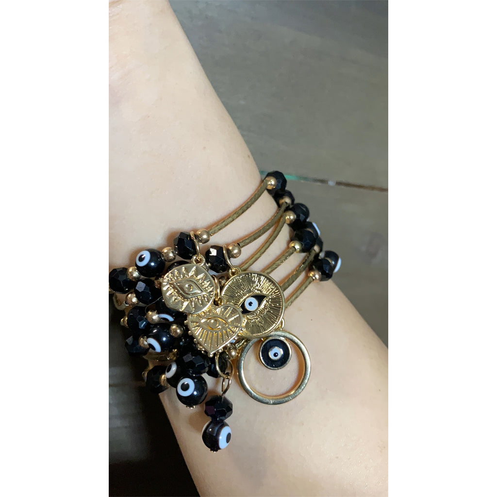 Black evil eye set