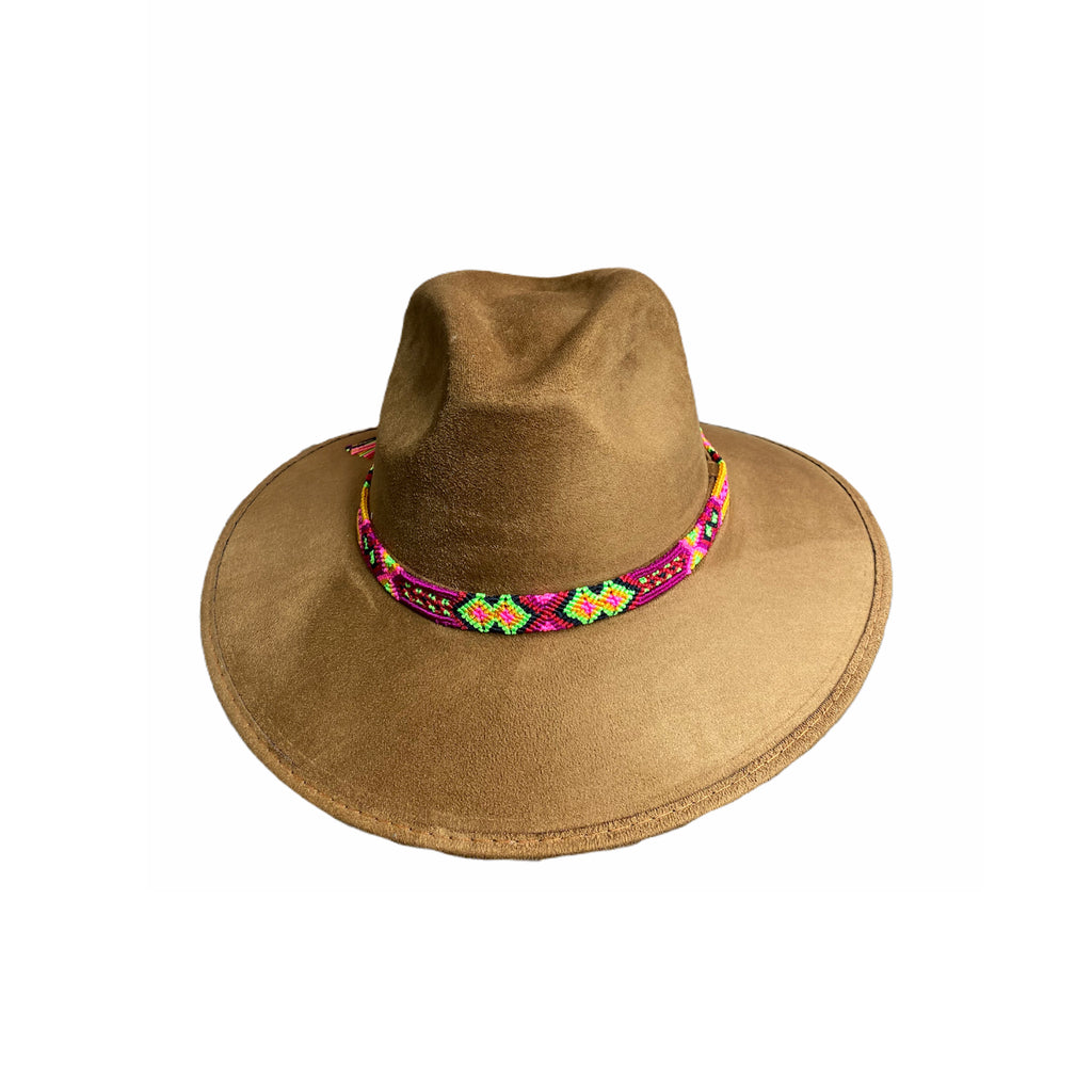 Suede Cowgirl Hat with braided hat band