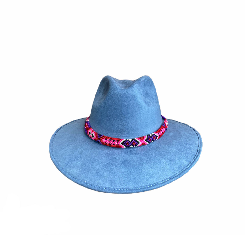 Suede Cowgirl hat with braided hat band