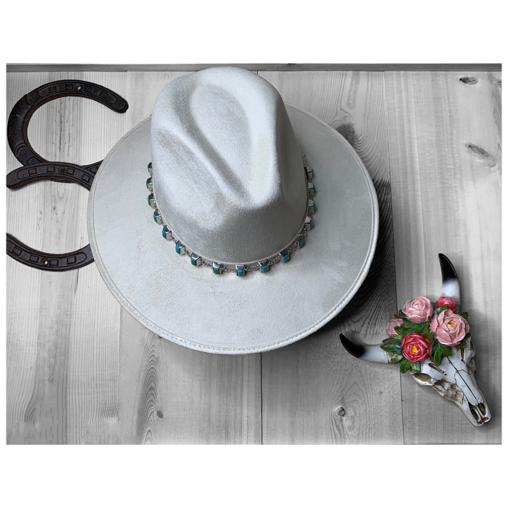 Cowgirl Hat With Turquoise Hat Band