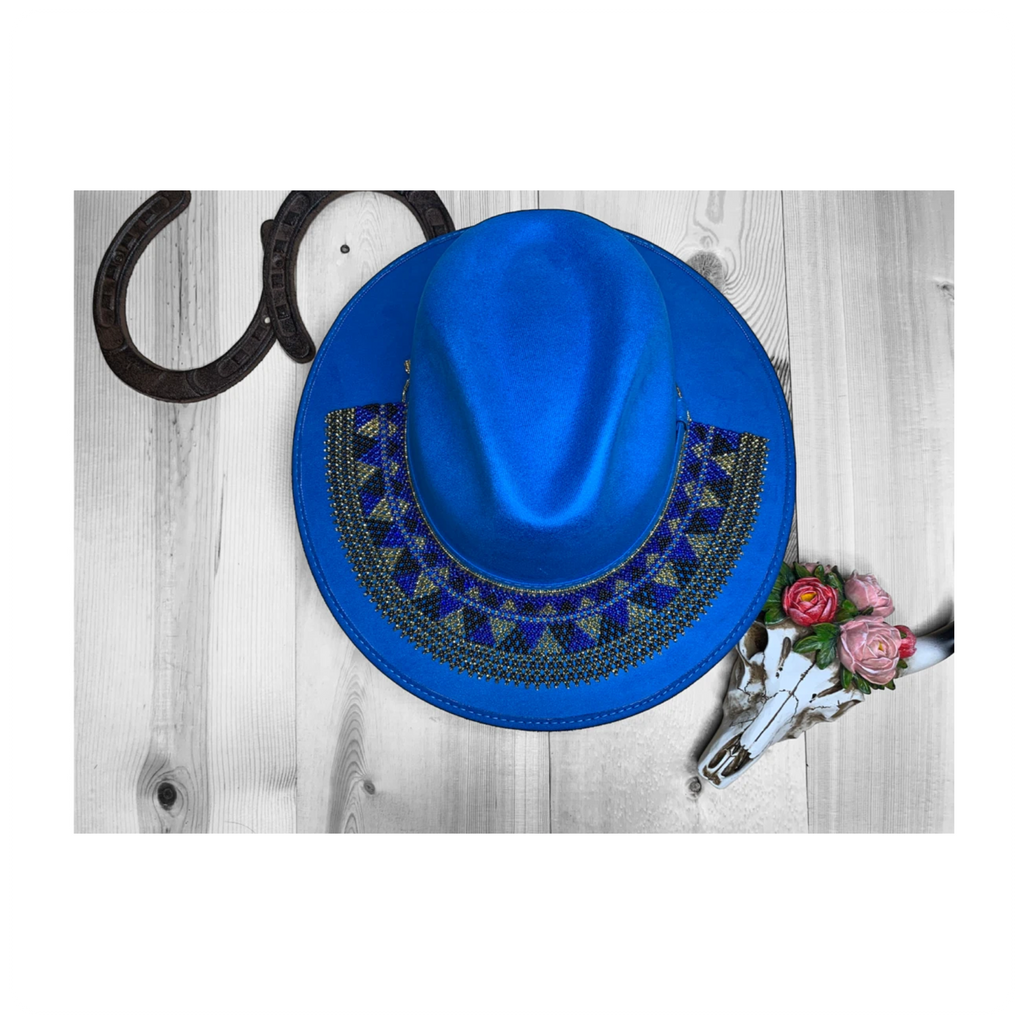 Hat with Beaded Hatband