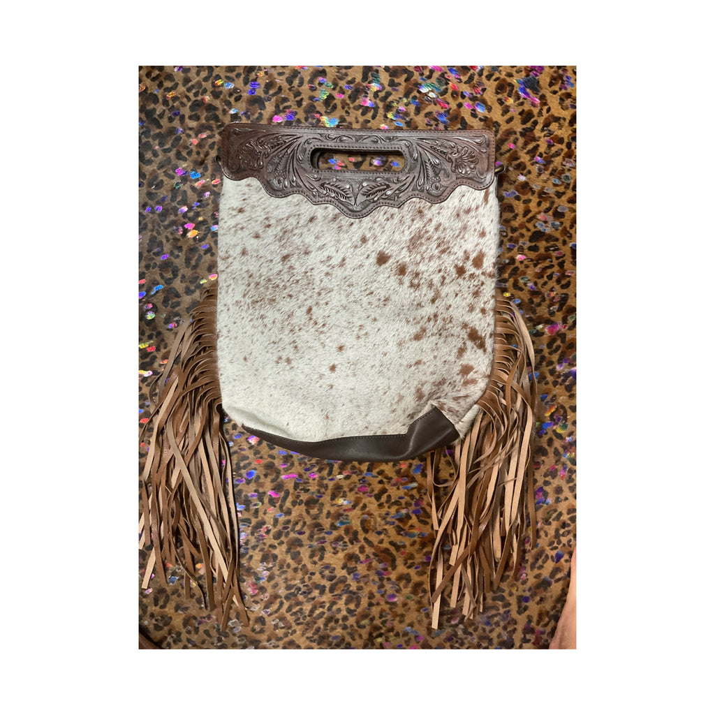 Light brown cowhide leather purse