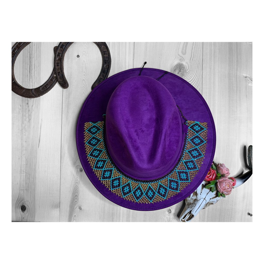 Hat with Beaded Hatband