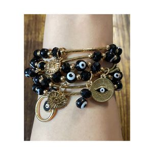 Black evil eye set