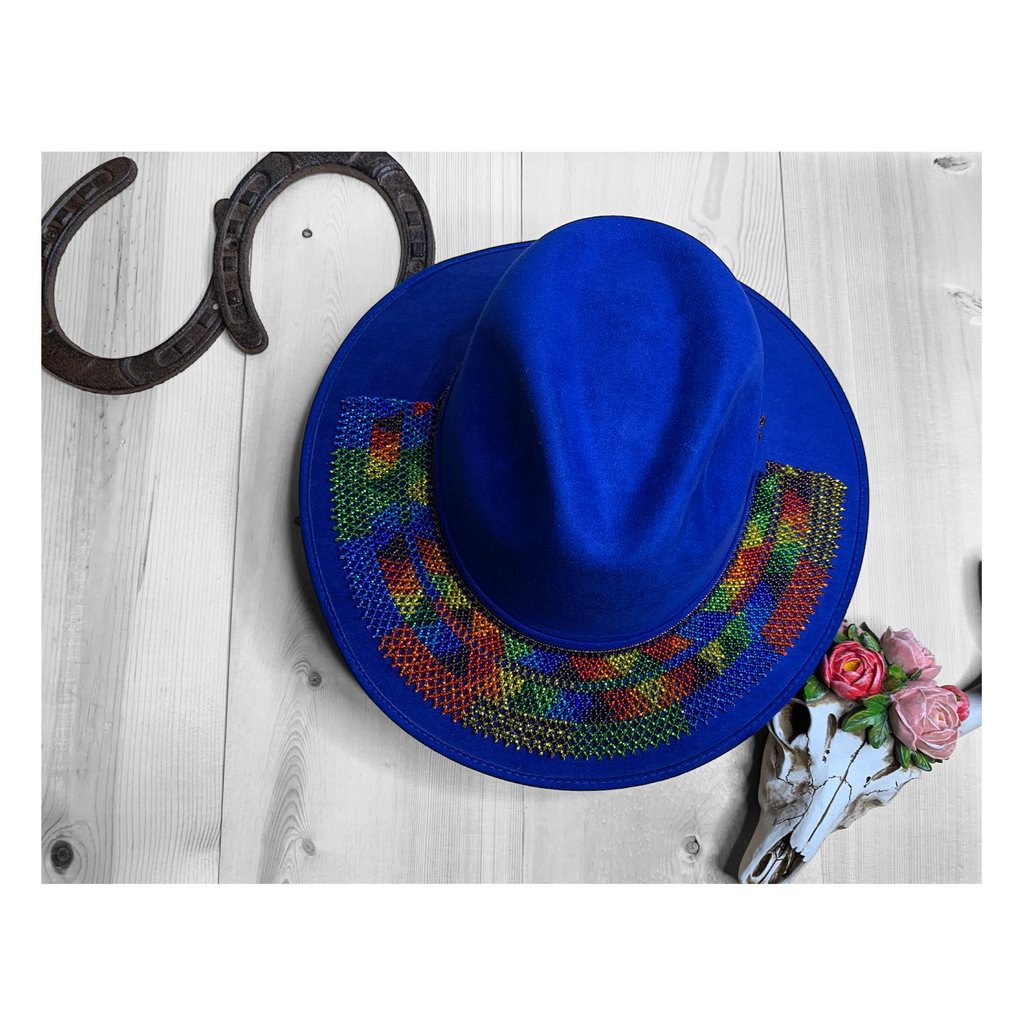 Hat with Beaded Hatband