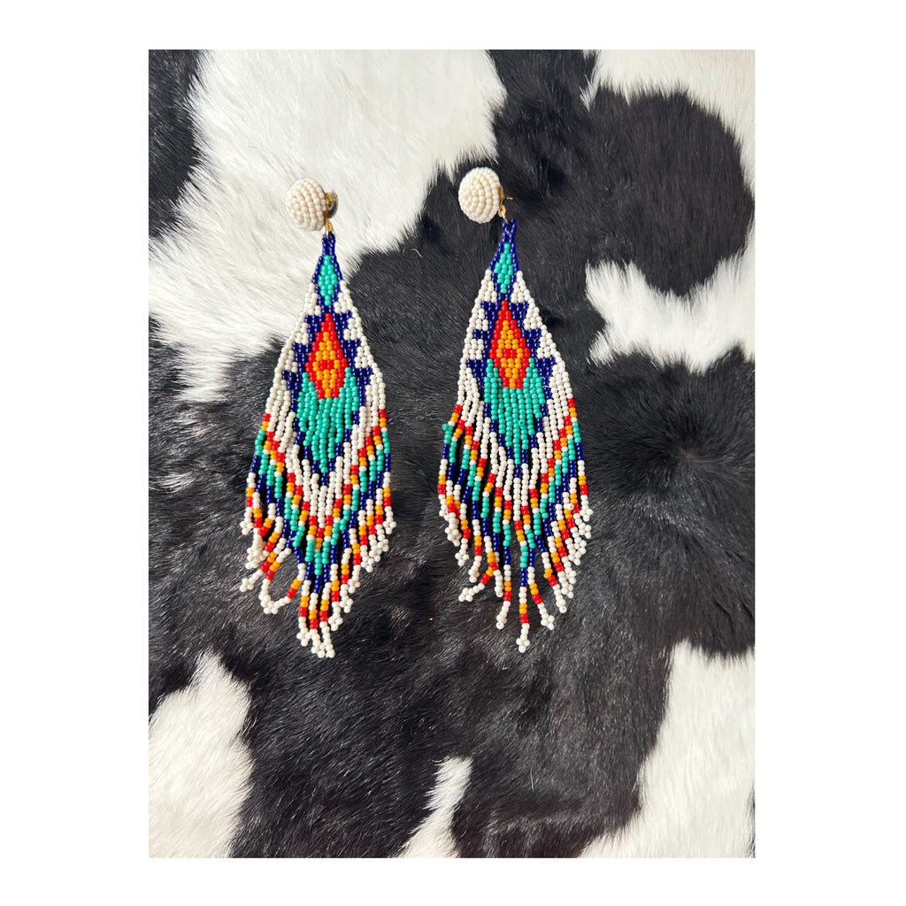 Huichol beaded earrings