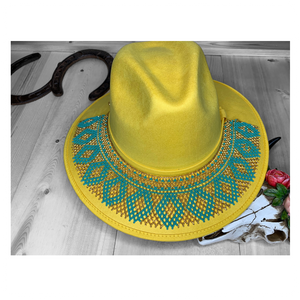 Hat With Beaded Huichol Hatband