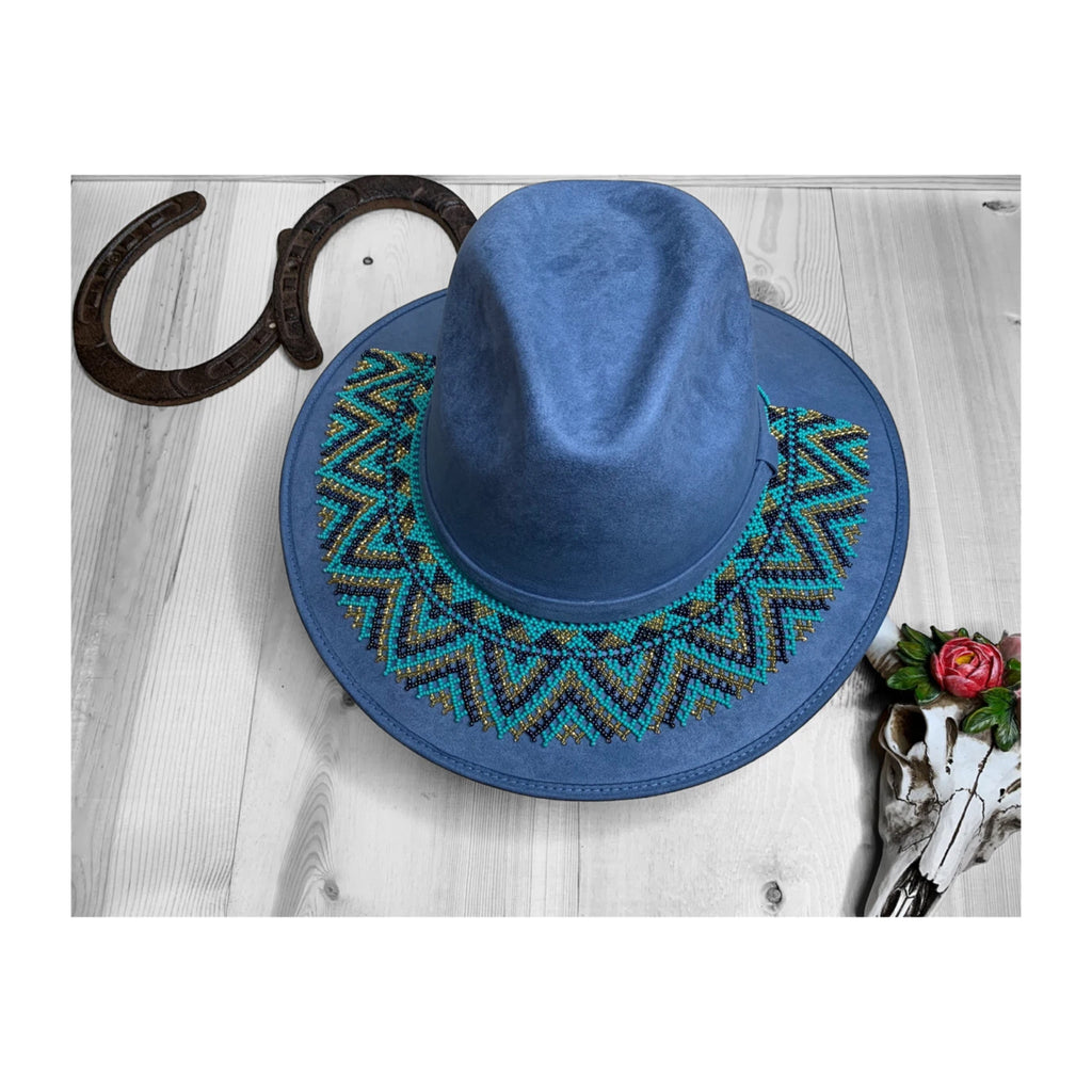 Hat with Beaded Huichol Hat Band