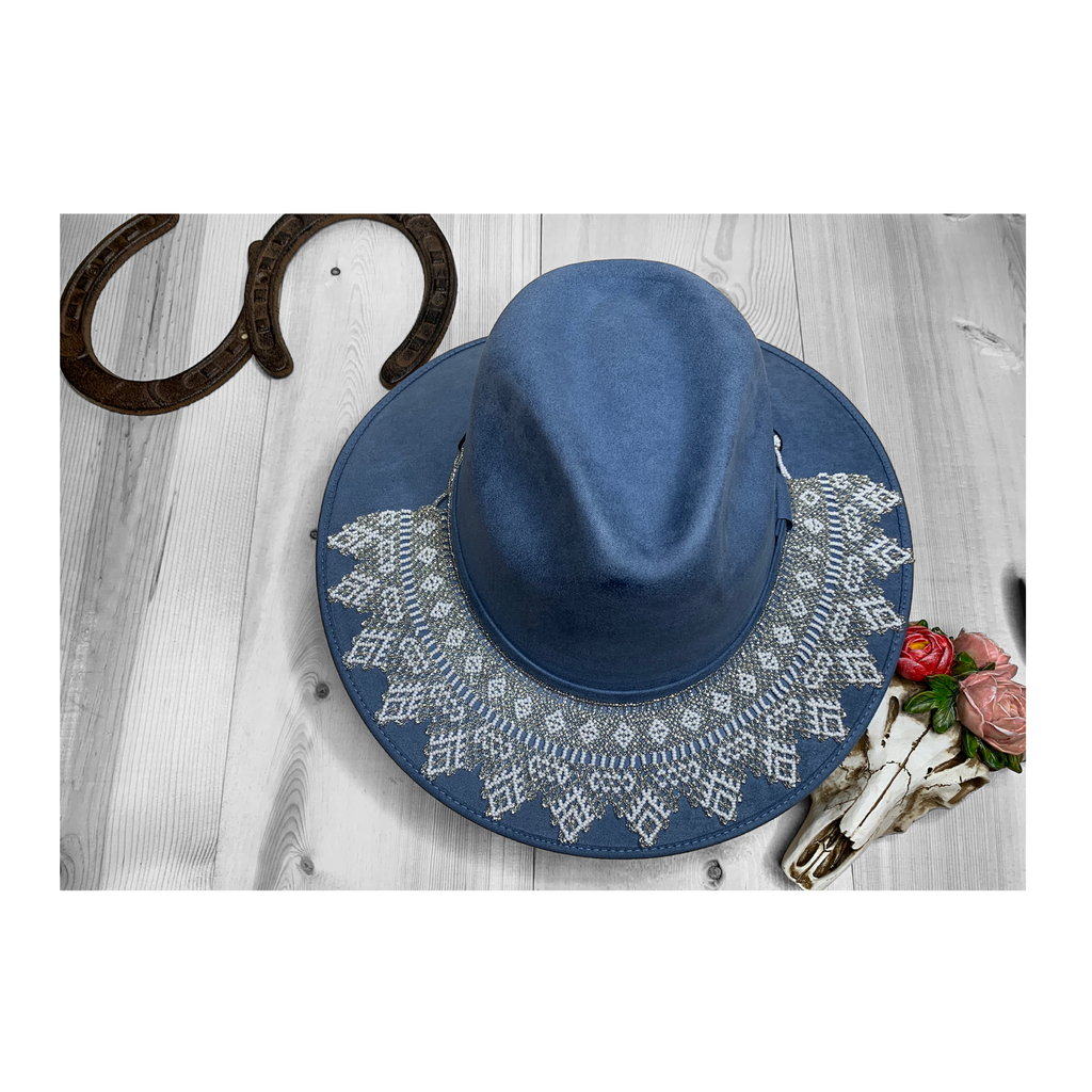 Hat with Beaded Hatband