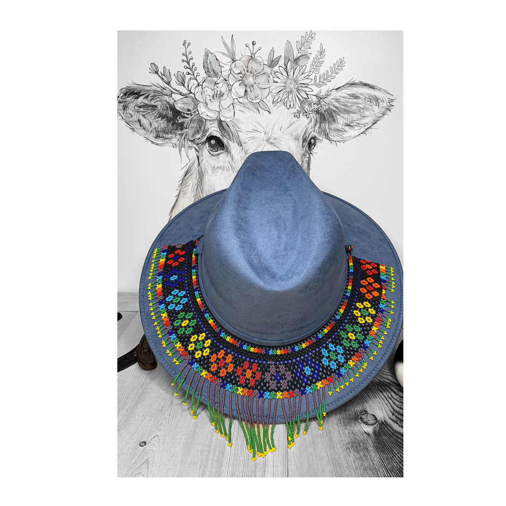 Hat with Beaded Hatband